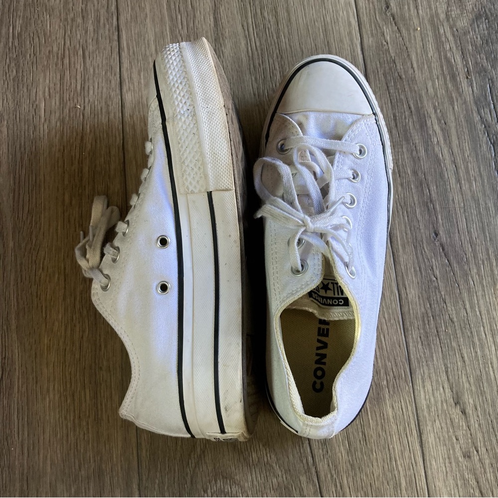 White platform converse